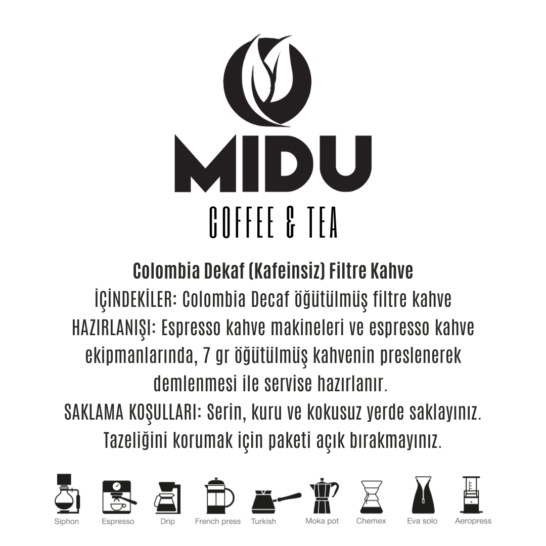 MİDU%20COLOMBİA%20DEKAF%20(KAFEİNSİZ)%20FİLTRE%20KAHVE%20250%20GR.