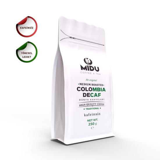 MİDU COLOMBİA DEKAF (KAFEİNSİZ) FİLTRE KAHVE 250 GR.